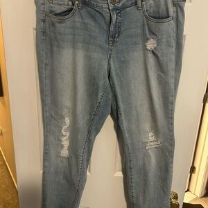 Torrid Light Blue Distressed Boyfriend Jeans